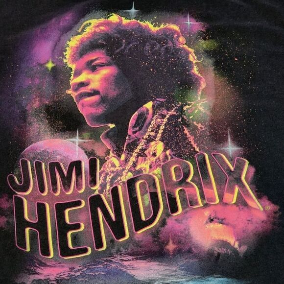 Unisex Jimi Hendrix Galaxy T-shirt Black Jack XXL‎ - Picture 7 of 9